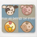 Yoga Speak Baby : May All Beings Be Free! mousepads