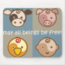 Yoga Speak Baby : May All Beings Be Free! mousepads