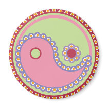 Yoga Speak Baby : Paisley Yin-Yang magnets