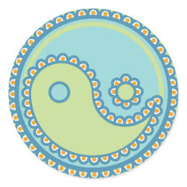 Yoga Speak Baby : Paisley Yin-Yang Symbol stickers