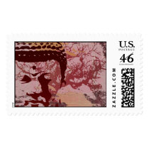 Yoga Speak : Buddha Tree Graphic Postage Stamp