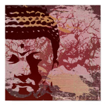 Yoga Speak : Buddha Tree Print by yogaspeak Yoga Speak : Buddha Tree Print