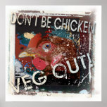 Yoga Speak : Don't Be Chicken ... Veg Out Poster