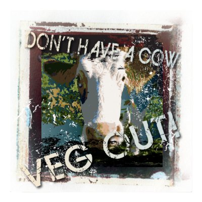 Yoga Speak : Don't have A Cow ... Veg Out ! Poster by yogaspeak