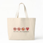 Yoga Speak : Live Love...Live Vegetarian bags
