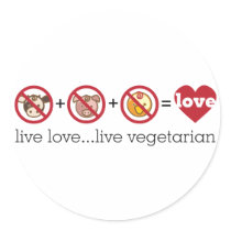 Yoga Speak : Live Love...Live Vegetarian stickers by yogaspeak Yoga Speak : Live Love...Live Vegetarian stickers