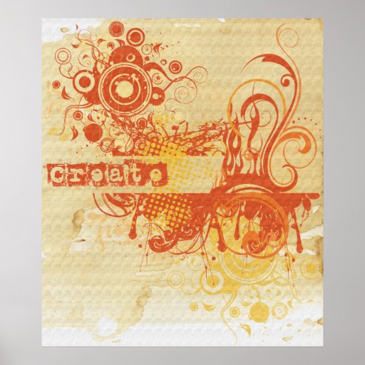 Yoga Speak : Orange Creative Chakra Posters