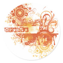Yoga Speak : Orange Creative Chakra stickers by yogaspeak Yoga Speak : Orange Creative Chakra stickers