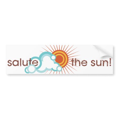 Yoga Speak : Salute the Sun! Bumper Sticker by yogaspeak