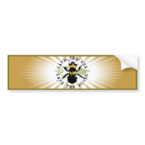 Yoga Speak : Save the Bee....Bumper Sticker bumper stickers
