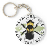 Yoga Speak : Save the Bee...Keychain