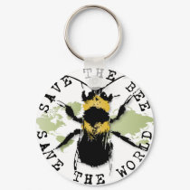 Yoga Speak : Save the Bee...Keychain