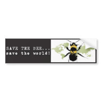 Yoga Speak : Save the Bee ... Save the World! bumper stickers by yogaspeak Yoga Speak : Save the Bee ... Save the World! bumper stickers