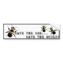 Yoga Speak : Save the Bee ... Save the World! bumper stickers