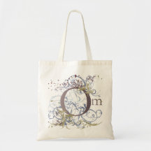 Yoga Speak : Swirling Om Design Bags