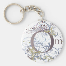 Yoga Speak : Swirling Om Design Keychains
