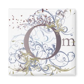 Yoga Speak : Swirling Om Design magnet