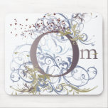 Yoga Speak : Swirling Om Design mousepads
