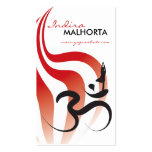 Yoga Spiritual Flame Om Ohm Logo Calligraphy Zen Business Card Template