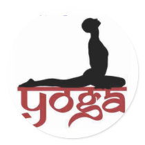 Yoga Round Stickers