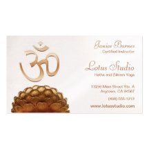Yoga Studio Business Card on Pearl Stock
