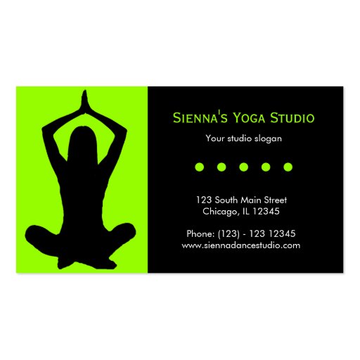 Yoga Studio Business Card Template