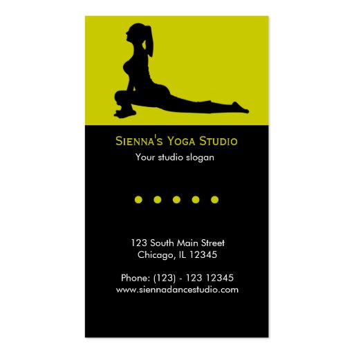Yoga Studio Business Card Template (front side)