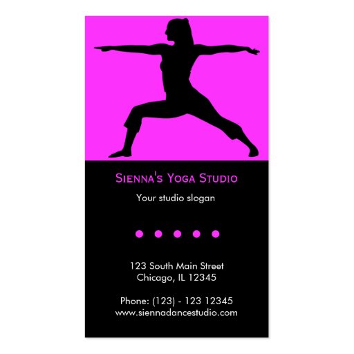 Yoga Studio Business Card Templates (front side)