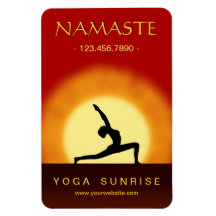Yoga Sunrise Pose Yoga Studio Large Flexi Magnets