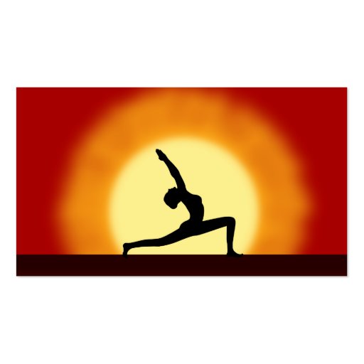 Yoga Sunrise Yoga Teacher Instructor Business Card (back side)