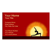 Yoga Sunrise Yoga Teacher Instructor Business Card