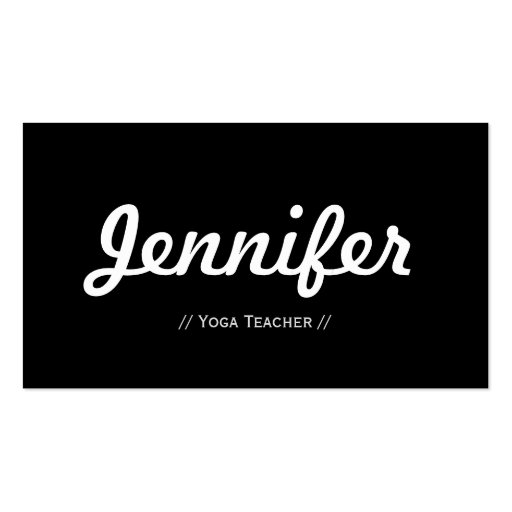 Yoga Teacher - Minimal Simple Concise Business Card