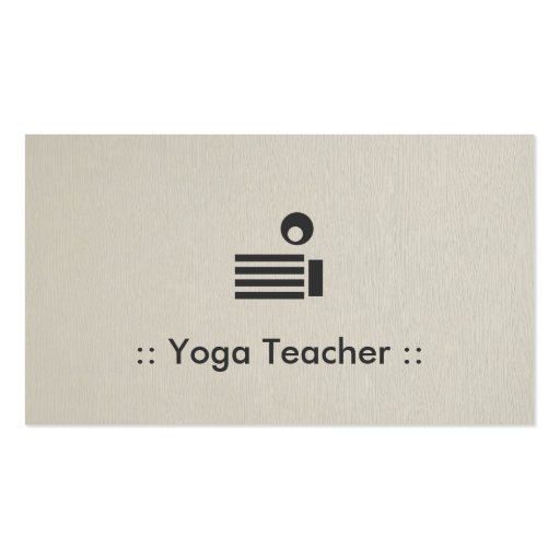 Yoga Teacher Simple Elegant Professional Business Card Templates (front side)