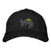 Yoga Tranquility Embroidered Dark Cap Embroidered Hat