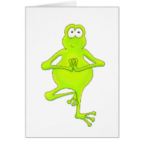 Yoga Tree Frog Greeting Card