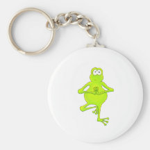 Yoga Tree Frog Key Chains
