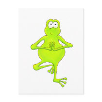 Yoga Tree Frog Postcard