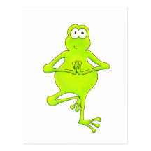 Yoga Tree Frog Postcard