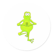 Yoga Tree Frog Stickers