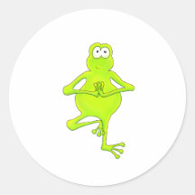 Yoga Tree Frog Stickers