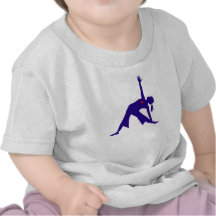 Yoga Triangle Pose Silhouette With Heart Tshirt