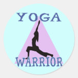 Yoga Warrior Round Sticker
