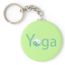 Yoga with Yin Yang Keychain
