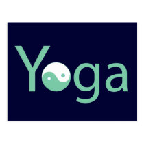 Yoga with Yin Yang postcards