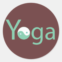 Yoga with Yin Yang stickers