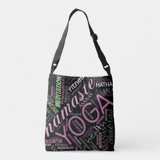 Yoga Word Cloud Plum/Green ID254