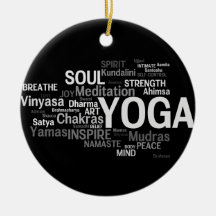YOGA Words Ornament