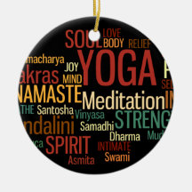 YOGA Words Ornament