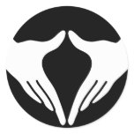 Yoga Yoni Mudra Round Sticker
