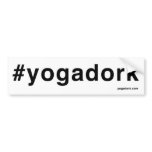 #yogadork bumper sticker